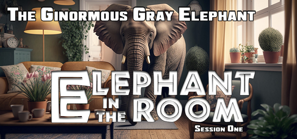 The Ginormous Gray Elephant – The Elephant in the Room (Session One)